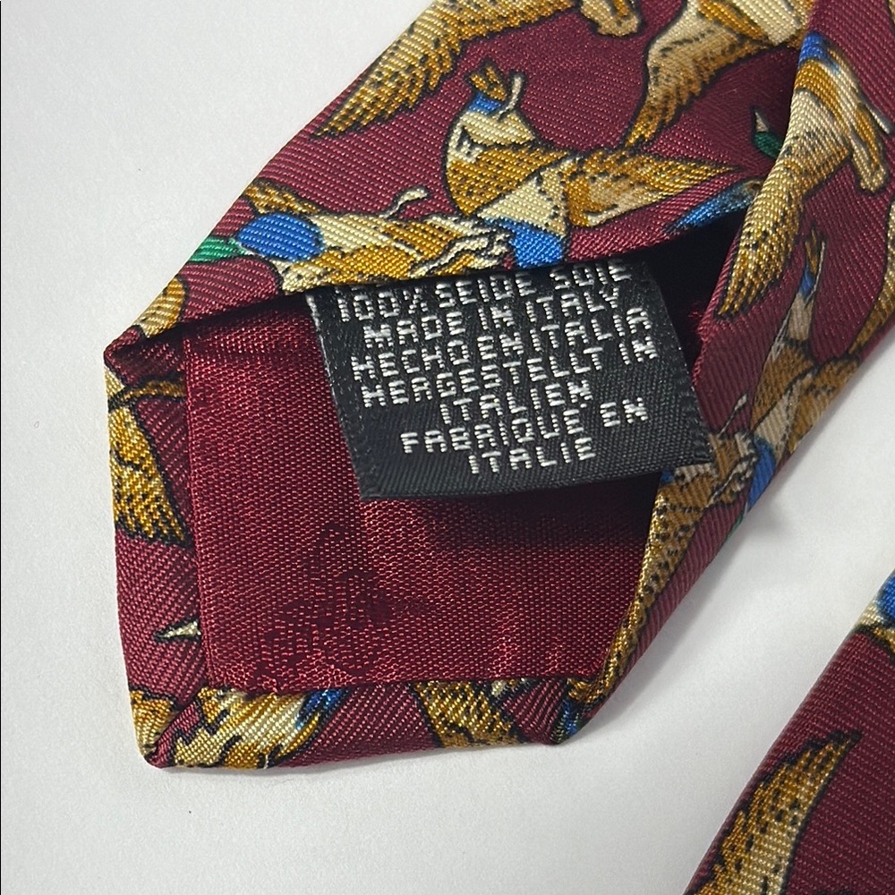 Beaufort Tie‎ Rack Red Flying Ducks Pattern Tie - Picture 6 of 7